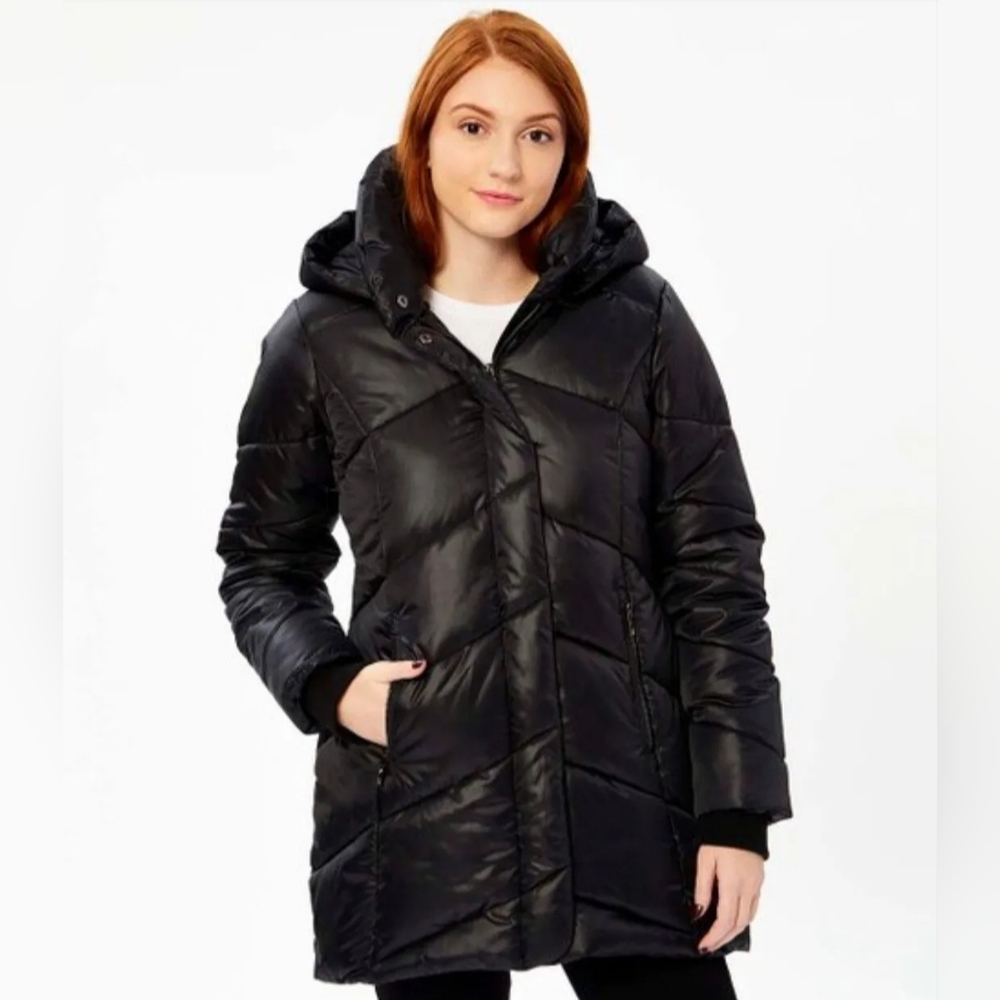 Womens Steve Madden Puffer Coat- Large- Black